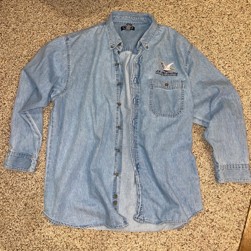 Denim shirt - bird